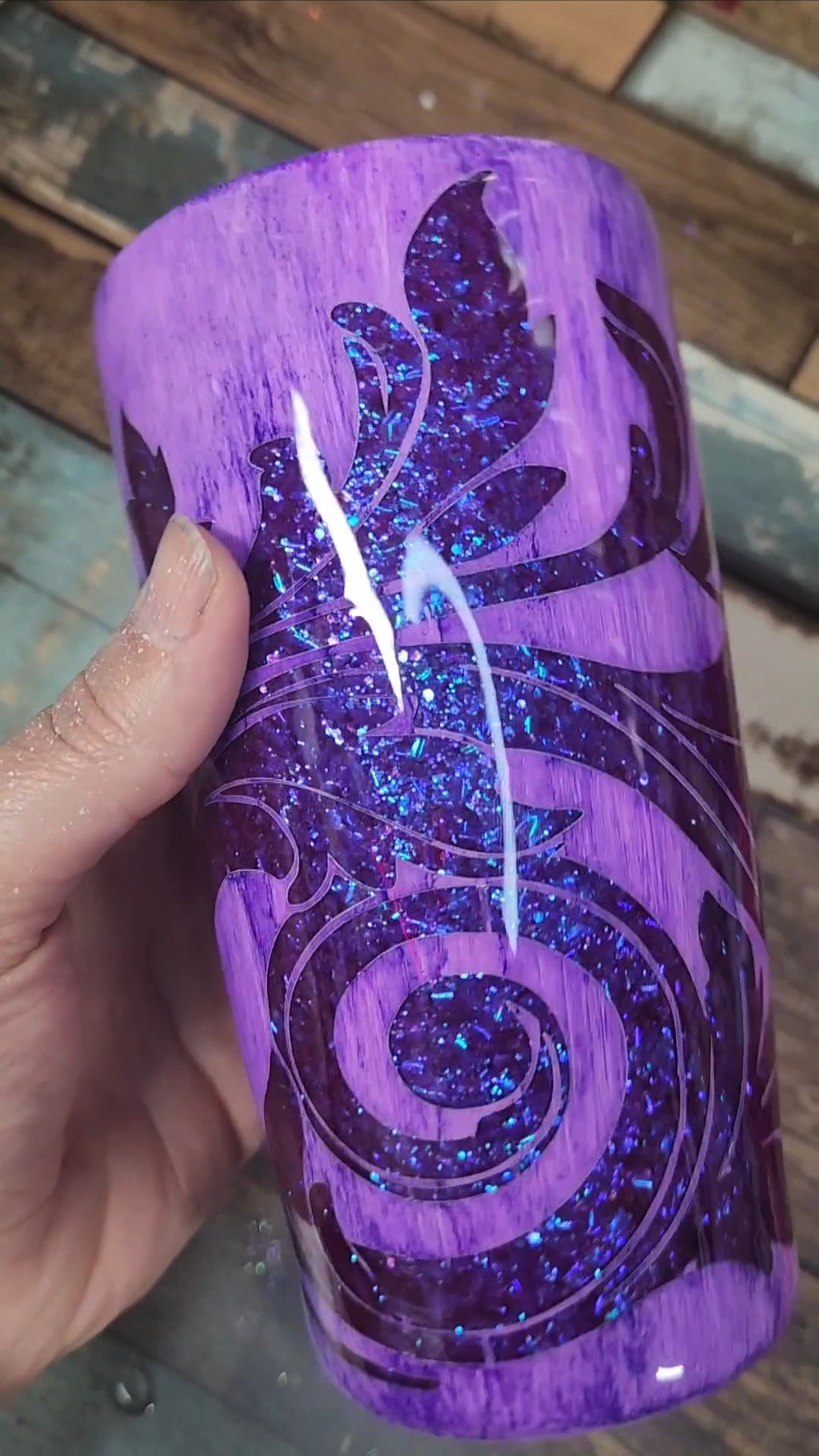 20oz Western Lace Epoxy Tumbler