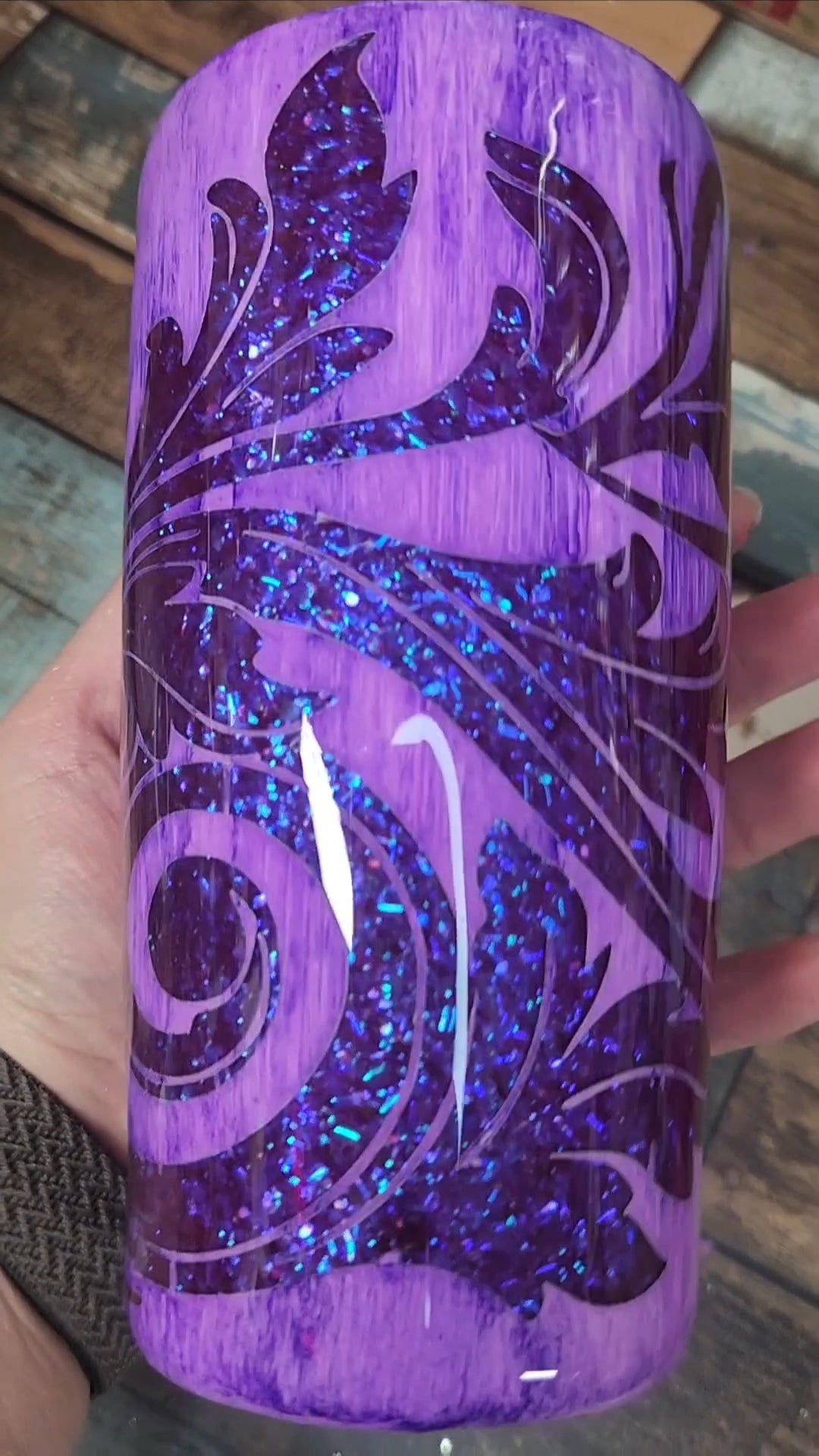 20oz Western Lace Epoxy Tumbler