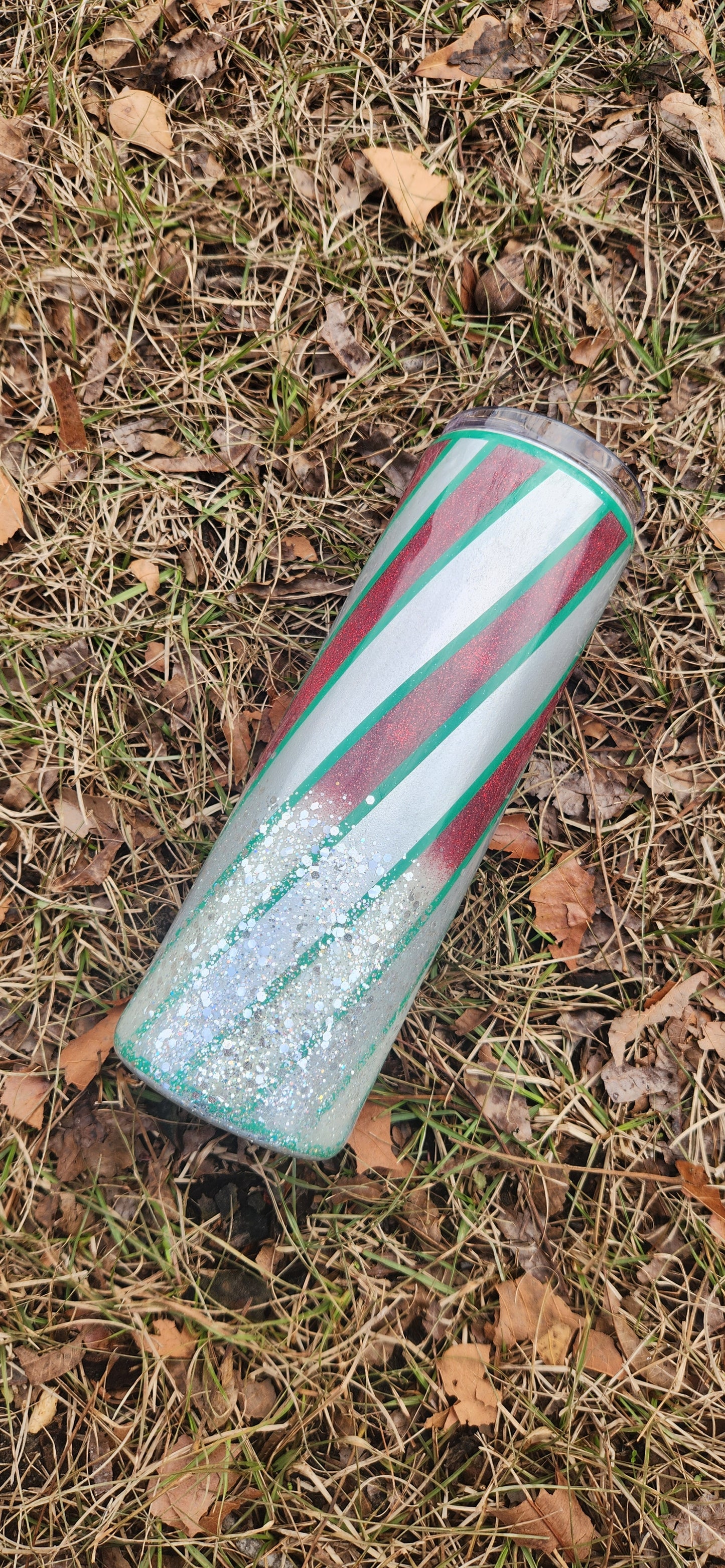 30oz Epoxy CandyCane Epoxy Tumbler