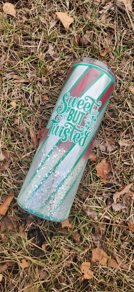 30oz Epoxy CandyCane Epoxy Tumbler